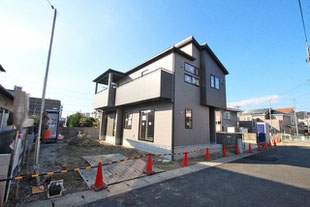 岡山市中区関の新築一戸建て分譲住宅の外観 物件詳細ページにリンク