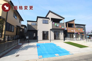 倉敷市児島小川町の新築一戸建て分譲住宅の外観 物件詳細ページにリンク
