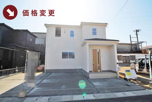 倉敷市玉島乙島の新築一戸建て分譲住宅の外観 物件詳細ページにリンク