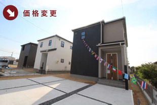 倉敷市連島町西之浦の新築一戸建て分譲住宅の外観 物件詳細ページにリンク