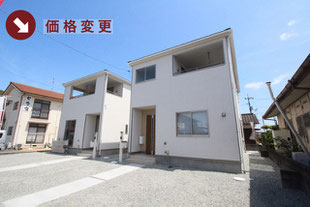 岡山県岡山市東区西大寺松崎の新築一戸建て分譲住宅の外観 物件詳細ページにリンク