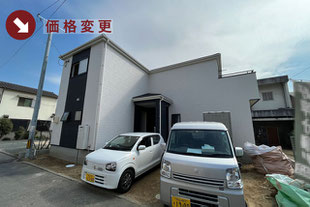 倉敷市中畝の新築一戸建て分譲住宅の外観 物件詳細ページにリンク
