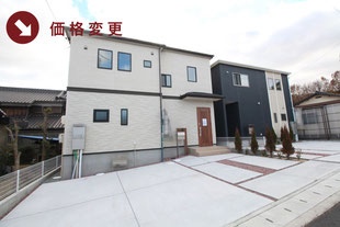 岡山県倉敷市羽島の新築一戸建て分譲住宅の外観 物件詳細ページにリンク
