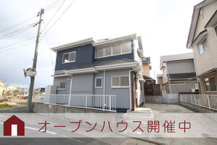 倉敷市藤戸町天城の新築一戸建て分譲住宅の外観 物件詳細ページにリンク