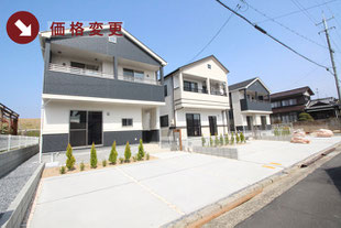岡山市東区西大寺射越の新築一戸建て分譲住宅の外観 物件詳細ページにリンク