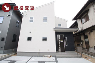 倉敷市連島町西之浦の新築一戸建て分譲住宅の外観 物件詳細ページにリンク