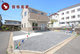 岡山県倉敷市玉島の新築一戸建て分譲住宅の外観 物件詳細ページにリンク