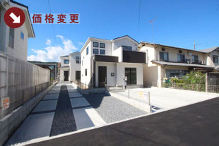 岡山市中区雄町の新築一戸建て分譲住宅の外観 物件詳細ページにリンク