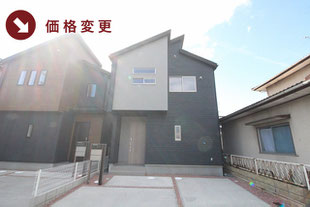 岡山市中区関の新築一戸建て分譲住宅の外観 物件詳細ページにリンク