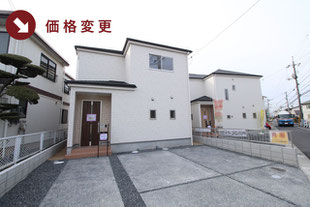 岡山県倉敷市平田の新築一戸建て分譲住宅の外観 物件詳細ページにリンク