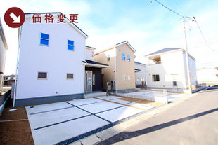 岡山県倉敷市福田町浦田の新築一戸建て分譲住宅の外観 物件詳細ページにリンク