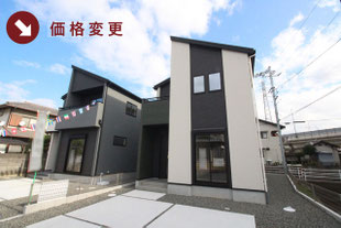 岡山市北区一宮の新築一戸建て分譲住宅の外観 物件詳細ページにリンク