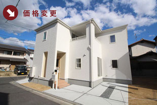 倉敷市上富井の新築一戸建て分譲住宅の外観 物件詳細ページにリンク