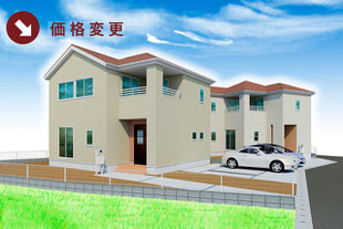 岡山県倉敷市上富井の新築一戸建て分譲住宅の外観 物件詳細ページにリンク