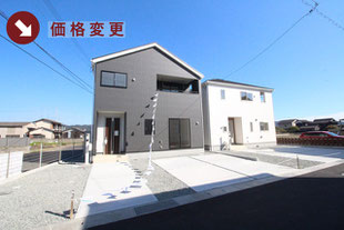 倉敷市中畝の新築一戸建て分譲住宅の外観 物件詳細ページにリンク