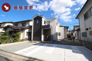 岡山市南区藤田の新築一戸建て分譲住宅の外観 物件詳細ページにリンク