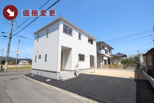総社市清音柿木の新築一戸建て分譲住宅の外観 物件詳細ページにリンク