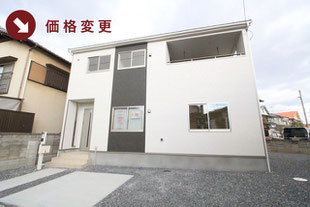 岡山県倉敷市連島中央の新築一戸建て分譲住宅の外観 物件詳細ページにリンク