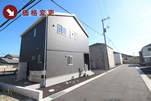 玉野市槌ケ原の新築一戸建て分譲住宅の外観 物件詳細ページにリンク