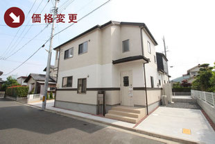 岡山市北区一宮の新築一戸建て分譲住宅の外観 物件詳細ページにリンク