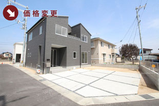岡山県総社市溝口の新築一戸建て分譲住宅の外観 物件詳細ページにリンク