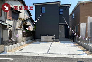 玉野市宇野の新築一戸建て分譲住宅の外観 物件詳細ページにリンク