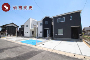 岡山県倉敷市連島5丁目の新築一戸建て分譲住宅の外観 物件詳細ページにリンク