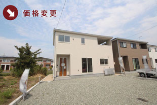 倉敷市連島町鶴新田の新築一戸建て分譲住宅の外観 物件詳細ページにリンク