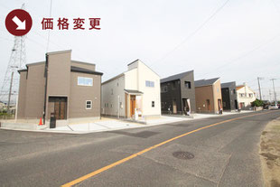 倉敷市水島川崎通の新築一戸建て分譲住宅の外観 物件詳細ページにリンク