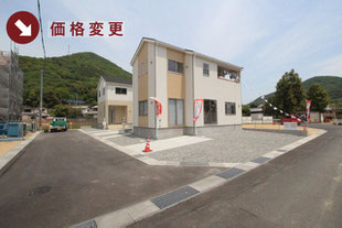 岡山県玉野市槌ヶ原の新築一戸建て分譲住宅の外観 物件詳細ページにリンク