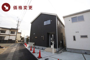 倉敷市中島の新築一戸建て分譲住宅の外観 物件詳細ページにリンク