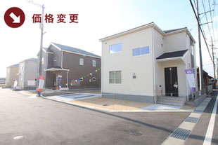 岡山県倉敷市連島町鶴新田の新築一戸建て分譲住宅の外観 物件詳細ページにリンク