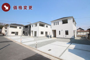 倉敷市玉島勇崎の新築一戸建て分譲住宅の外観 物件詳細ページにリンク