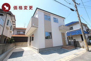 岡山市南区福成の新築一戸建て分譲住宅の外観 物件詳細ページにリンク