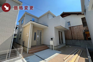 総社市駅南の新築一戸建て分譲住宅の外観 物件詳細ページにリンク