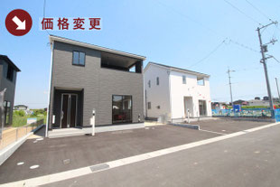 倉敷市玉島乙島の新築一戸建て分譲住宅の外観 物件詳細ページにリンク