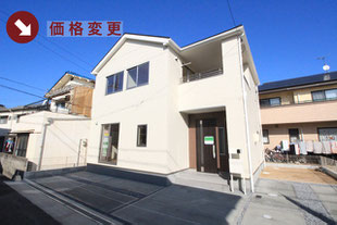 岡山市南区若葉町の新築一戸建て分譲住宅の外観 物件詳細ページにリンク