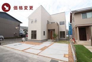 岡山県岡山市東区西大寺中野の新築一戸建て分譲住宅の外観 物件詳細ページにリンク