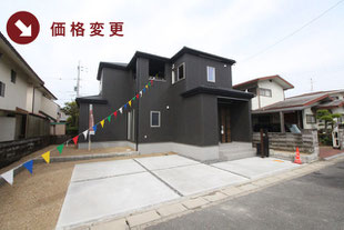 岡山市南区妹尾の新築一戸建て分譲住宅の外観 物件詳細ページにリンク