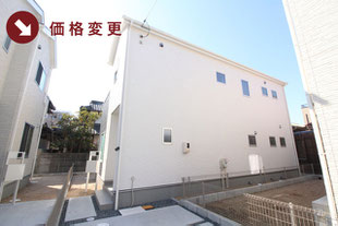 岡山県岡山市北区西長瀬の新築一戸建て分譲住宅の外観 物件詳細ページにリンク