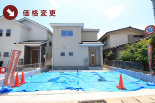 岡山県倉敷市西中新田の新築一戸建て分譲住宅の外観 物件詳細ページにリンク