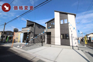 岡山市中区湊の新築一戸建て分譲住宅の外観 物件詳細ページにリンク