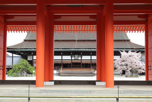 左近の桜、右近の橘（京都御所 紫宸殿）