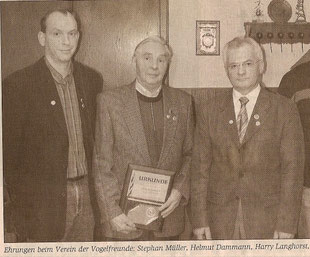 Ehrung für 30 Jahre als Kassenwart