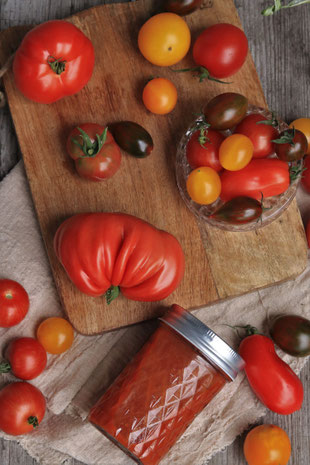 selbstgemachtes Ketchup mit Tomaten