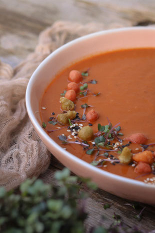 Tomaten Linsensuppe