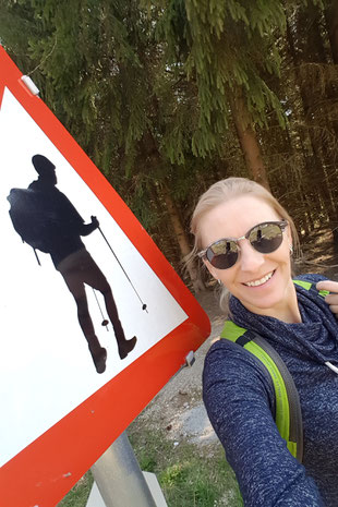 Martina Enthammer beim Wandern