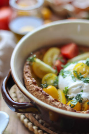Dutch Baby mit Tomaten