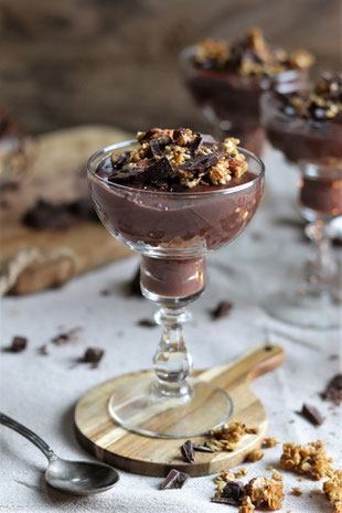 Kaffee-Schokopuddingdessert