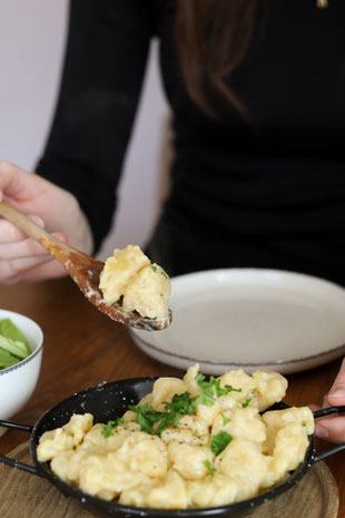 Eiernockerl und Salat
